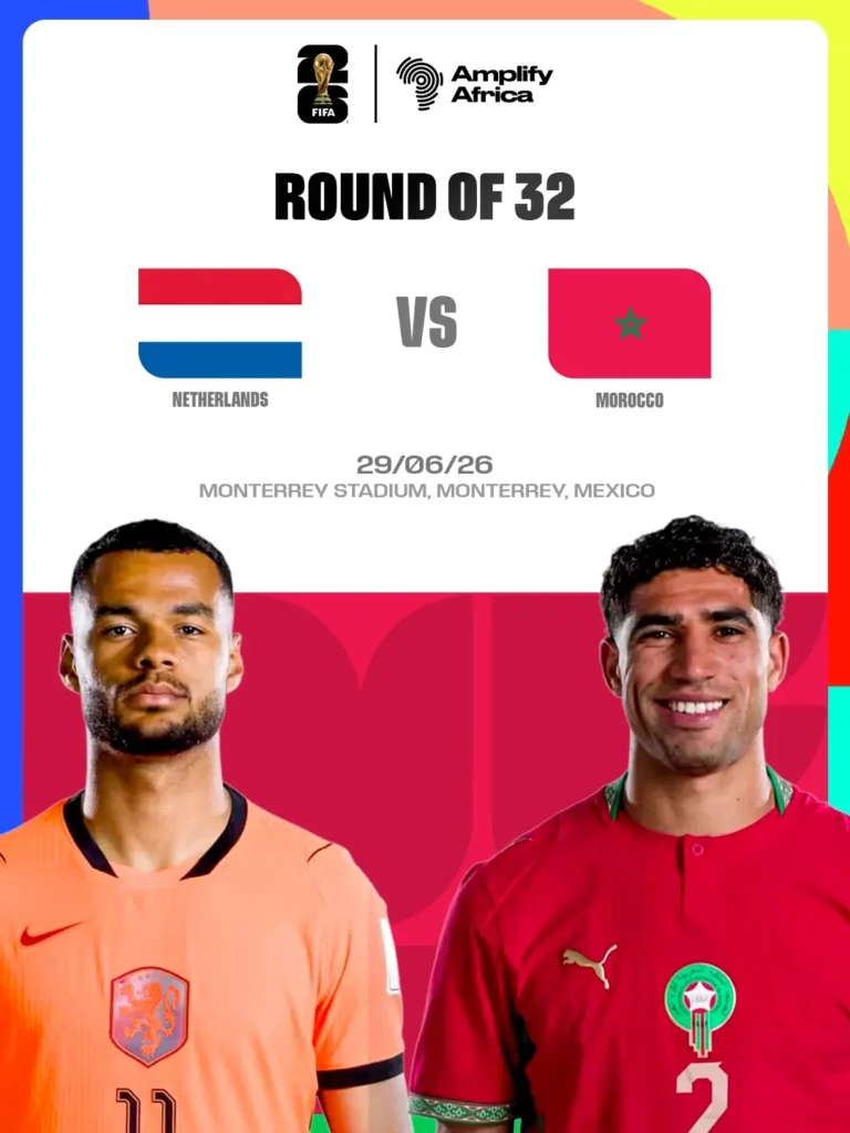 2026 FIFA World Cup Round Of 32: Morocco Vs Netherlands