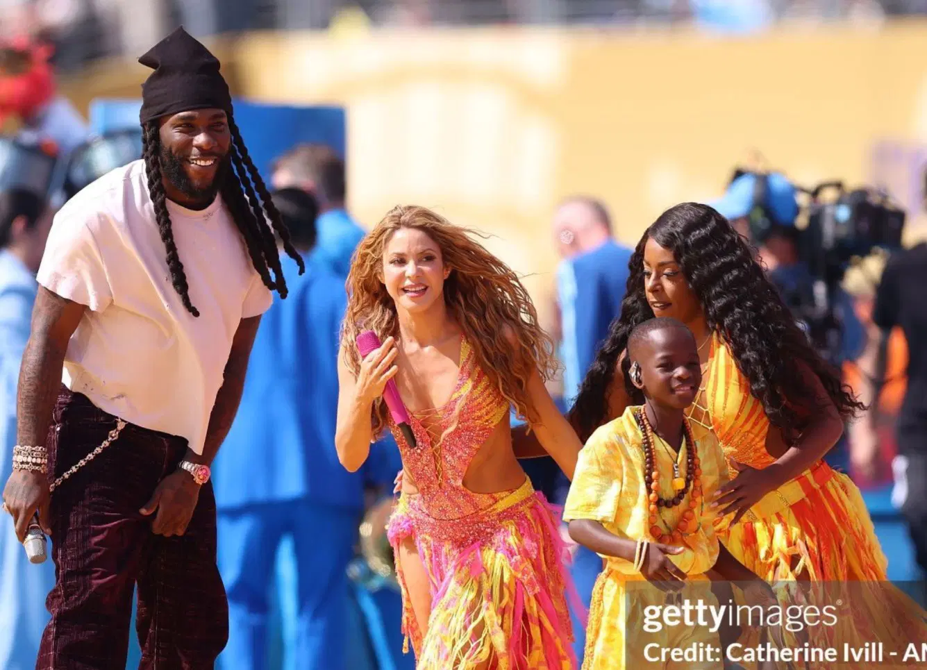 Shakira and Burna Boy Reunite To Perform At The World Cup Finale