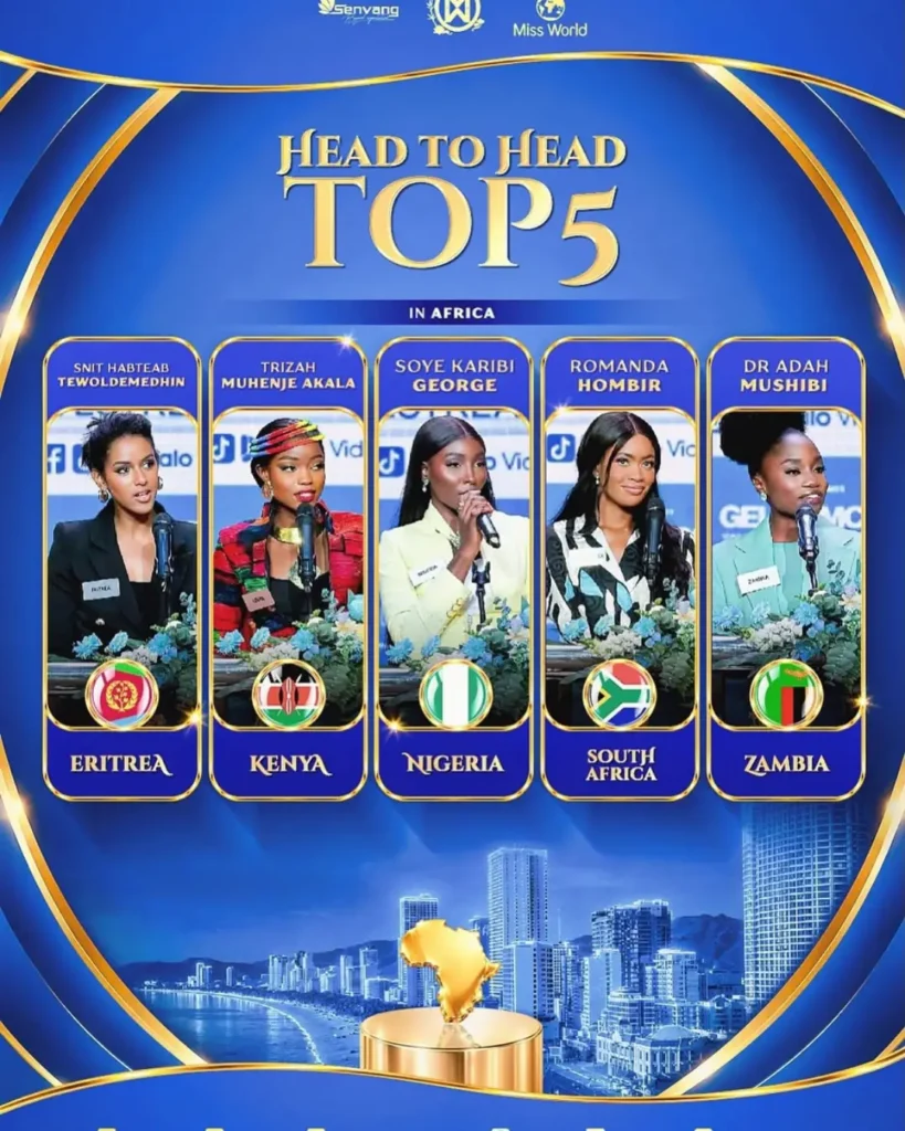Five African Queens Made the Miss World 2026 Head-to-Head Final. South Africa Took the Crown.