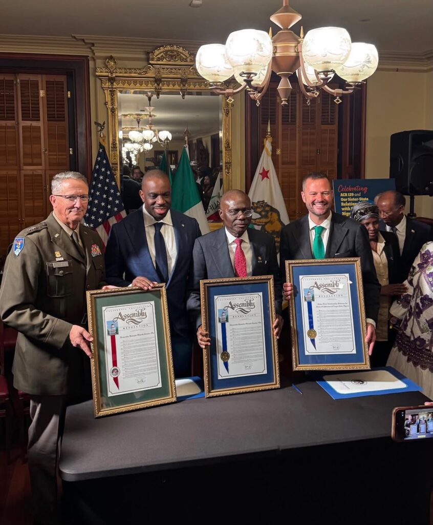 Lagos State and The State of California Sign A Sister State Agreement