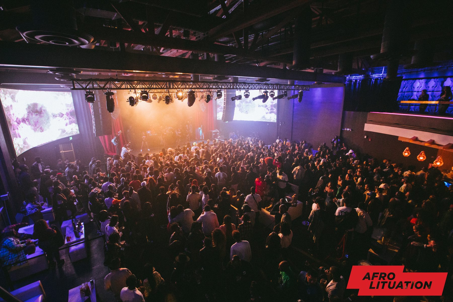 Packed crowd at a live concert